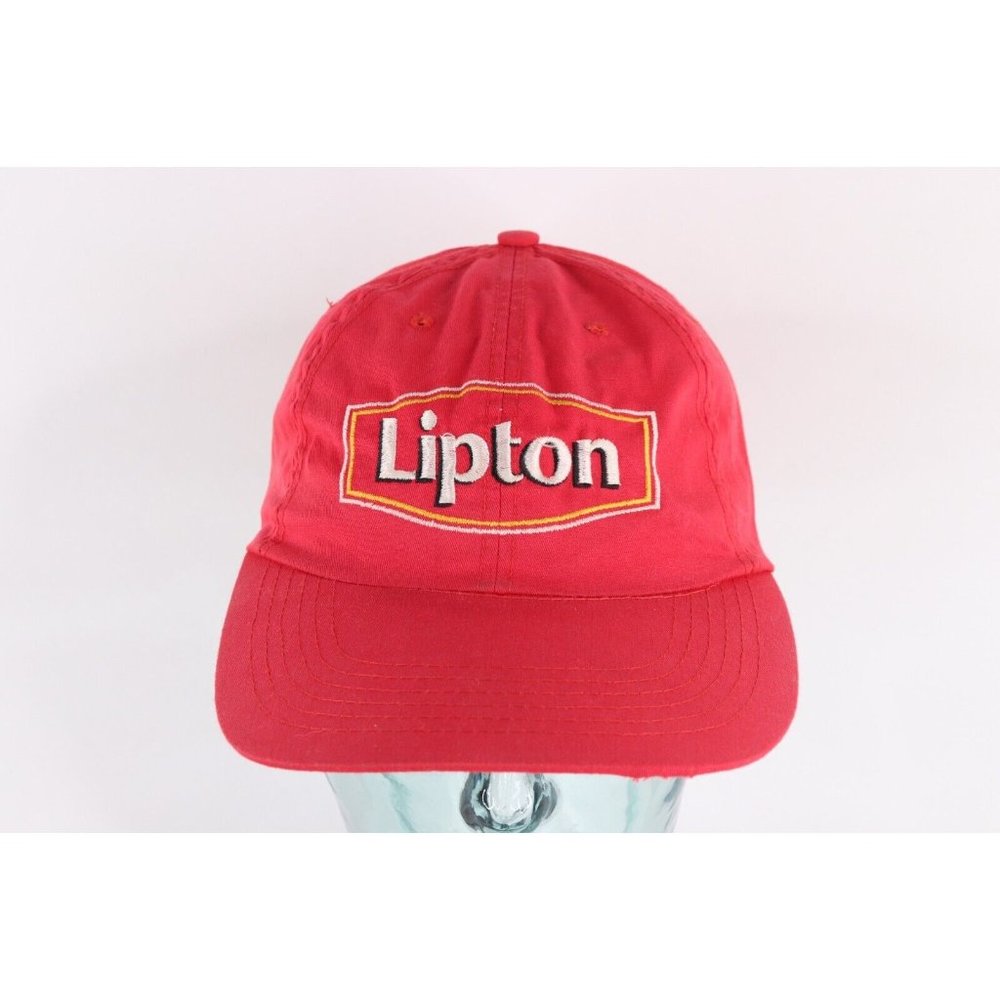 Vintage 90s Faded Lipton Tea The Lipton Tennis Tournament 1999 Snapback Hat Red